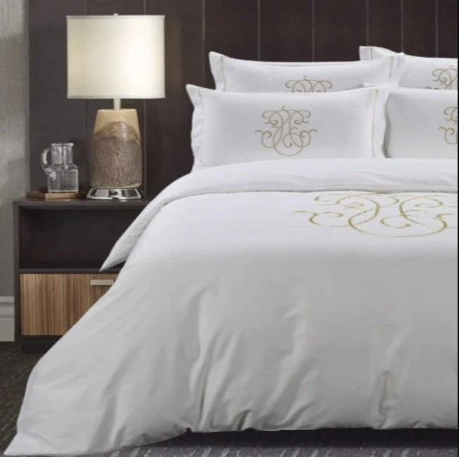 Egyptian Cotton Opulence Monogram Duvet Cover